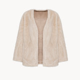 Maria Jacket in Eco Fur (Beige)