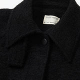 Wool Blend Belted Coat (Black)