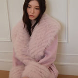 Solene Fox Fur Collar Coat