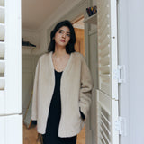 Maria Jacket in Eco Fur (Beige)