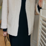 Maria Jacket in Eco Fur (Beige)