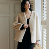 Maria Jacket in Eco Fur (Beige)