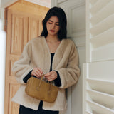 Maria Jacket in Eco Fur (Beige)